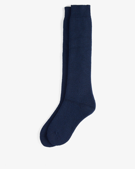 Barbour Wellington Knee Length Womens Socks - Navy