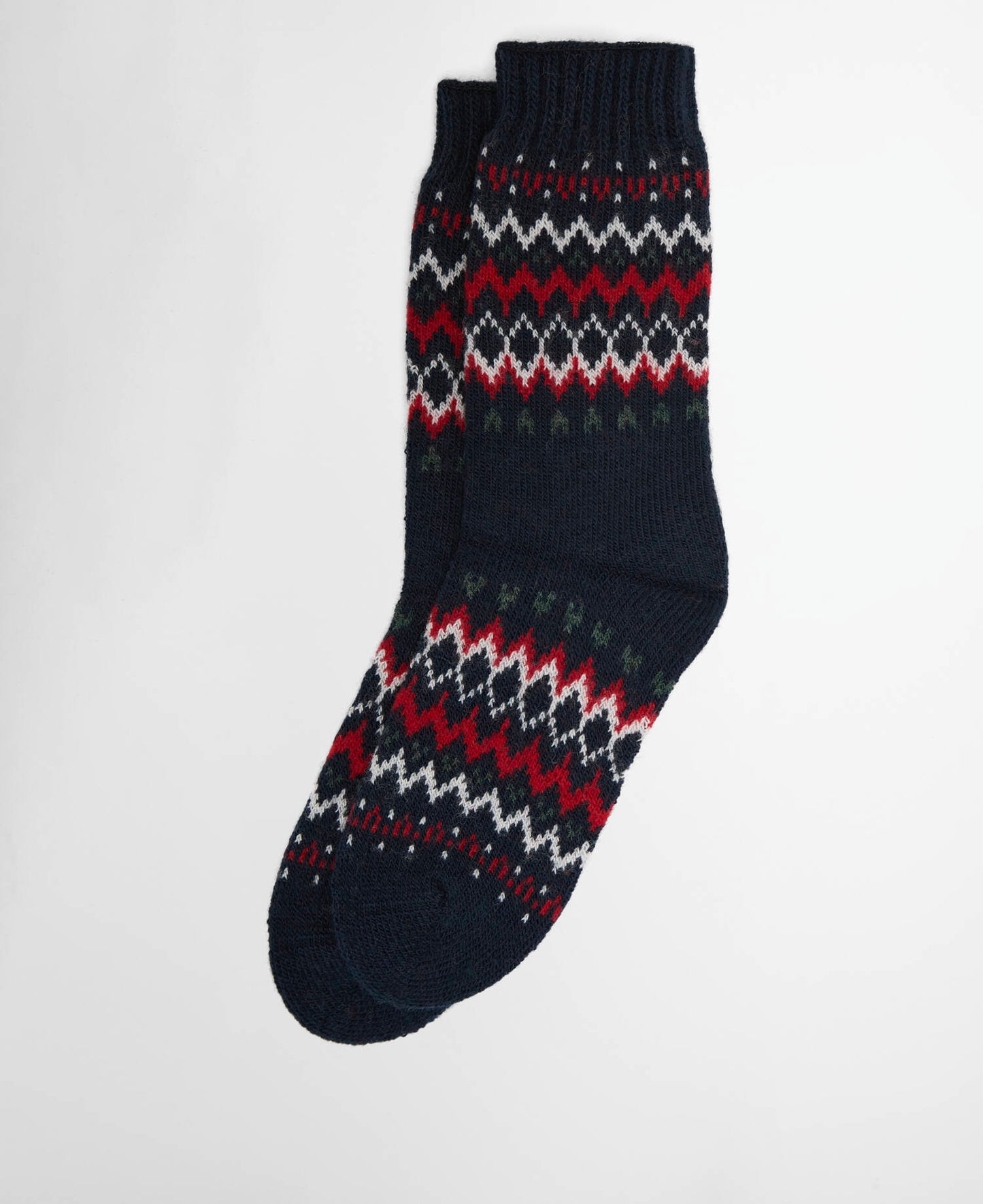 Barbour Kingsford Womens Fair Isle Socks - Navy Festive