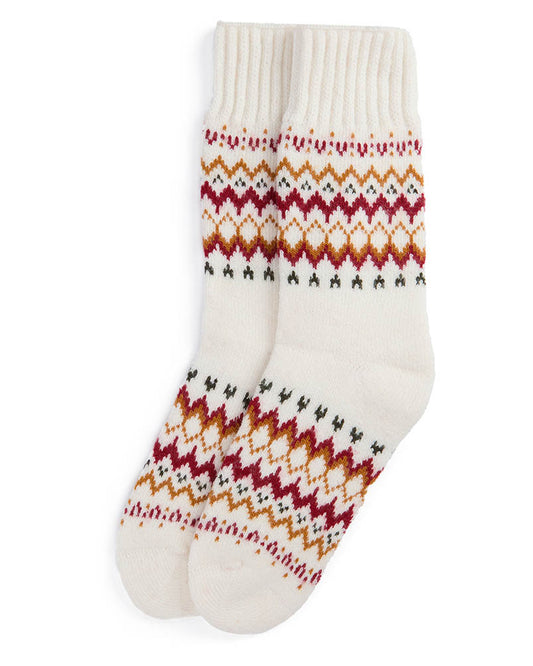 Barbour Kingsford Womens Fair Isle Socks - Cloud
