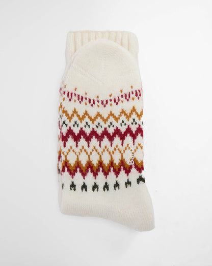 Barbour Kingsford Womens Fair Isle Socks - Cloud | CHO | Designer Womens Socks