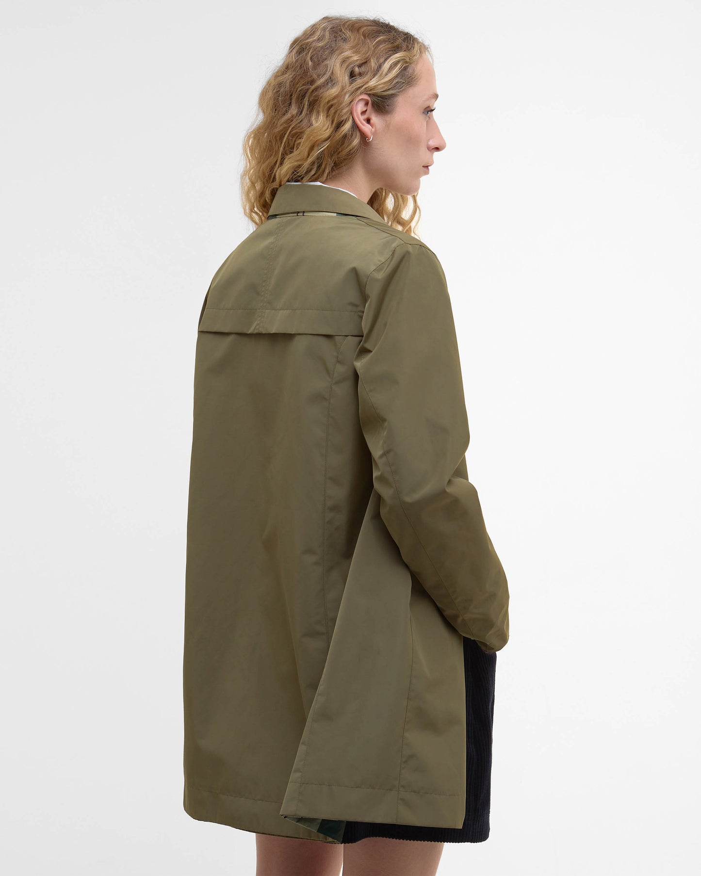 Barbour Babbity Womens Reversible Showerproof Jacket - Dusky Green/Ancient | CHO | Designer Womens Rain Coats