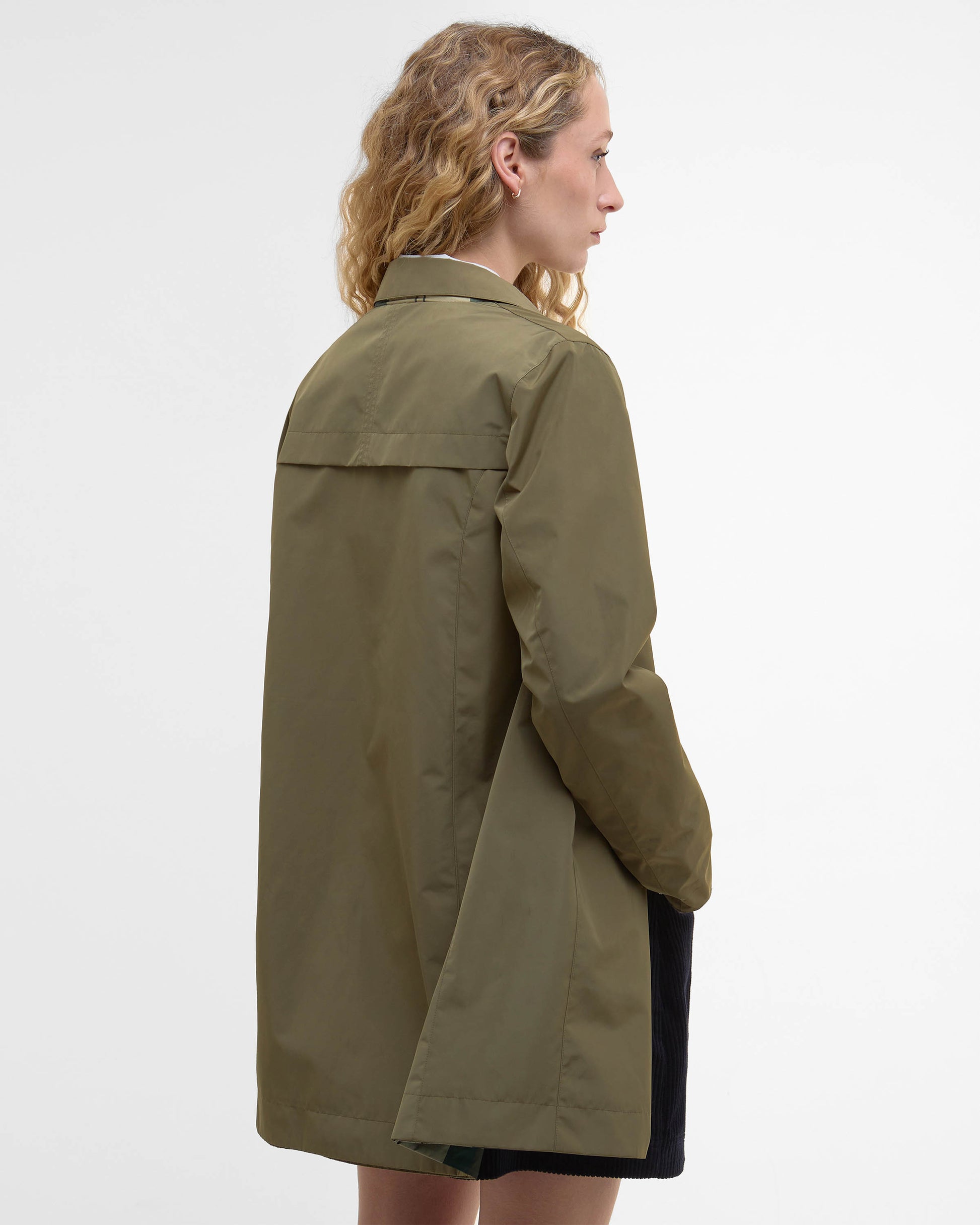 Barbour Babbity Womens Reversible Showerproof Jacket - Dusky Green/Ancient | CHO | Designer Womens Rain Coats