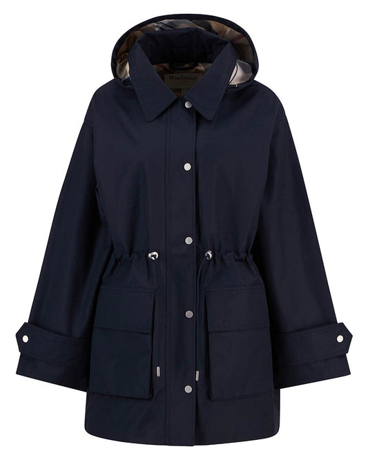 Barbour Fallyn Womens Showerproof Jacket - Dark Navy/Hessian Tartan