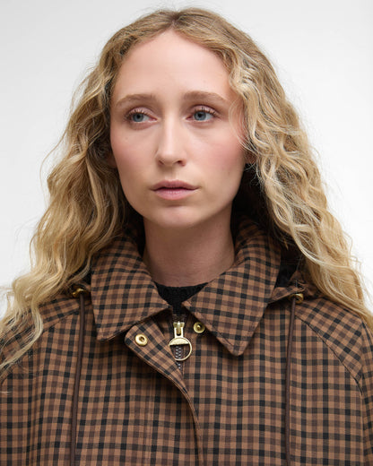Barbour Audrey Womens Showerproof Jacket - Vicuna Gingham Check