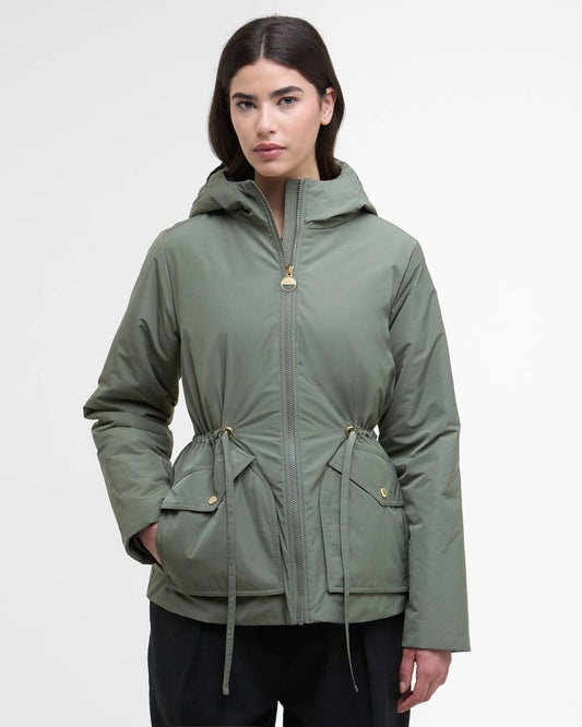 Barbour International Winter Piper Womens Showerproof Jacket - Dusky Khaki