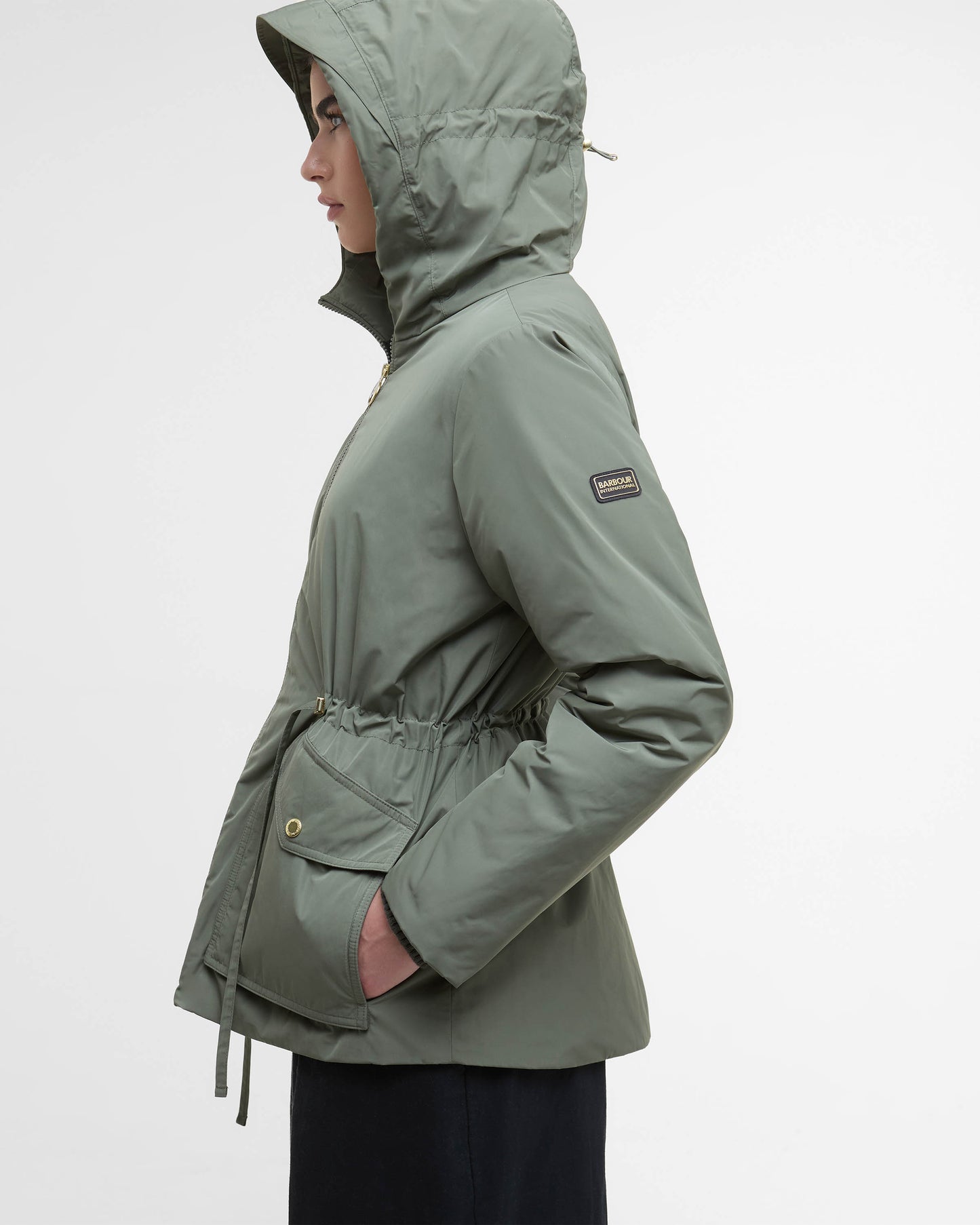 Barbour International Winter Piper Womens Showerproof Jacket - Dusky Khaki