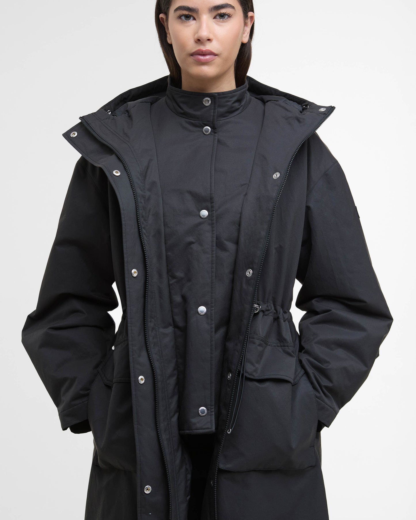 Barbour International Gabriella Womens Showerproof Jacket - Black