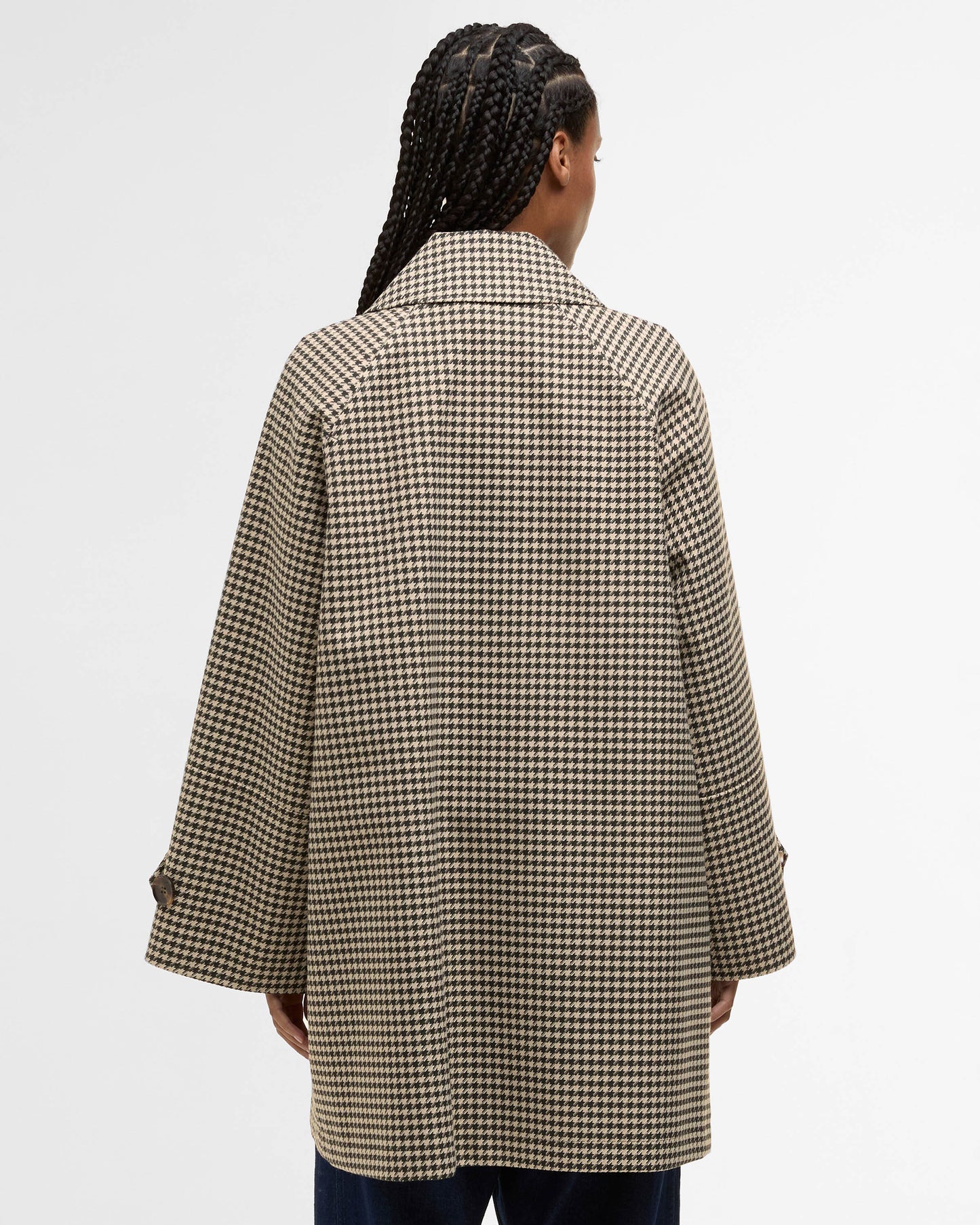 Barbour Kennedy Check Womens Showerproof Jacket - Sage Houndstooth/Mist