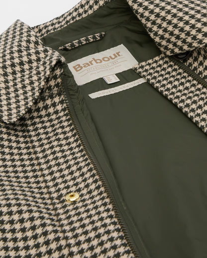 Barbour Kennedy Check Womens Showerproof Jacket - Sage Houndstooth/Mist