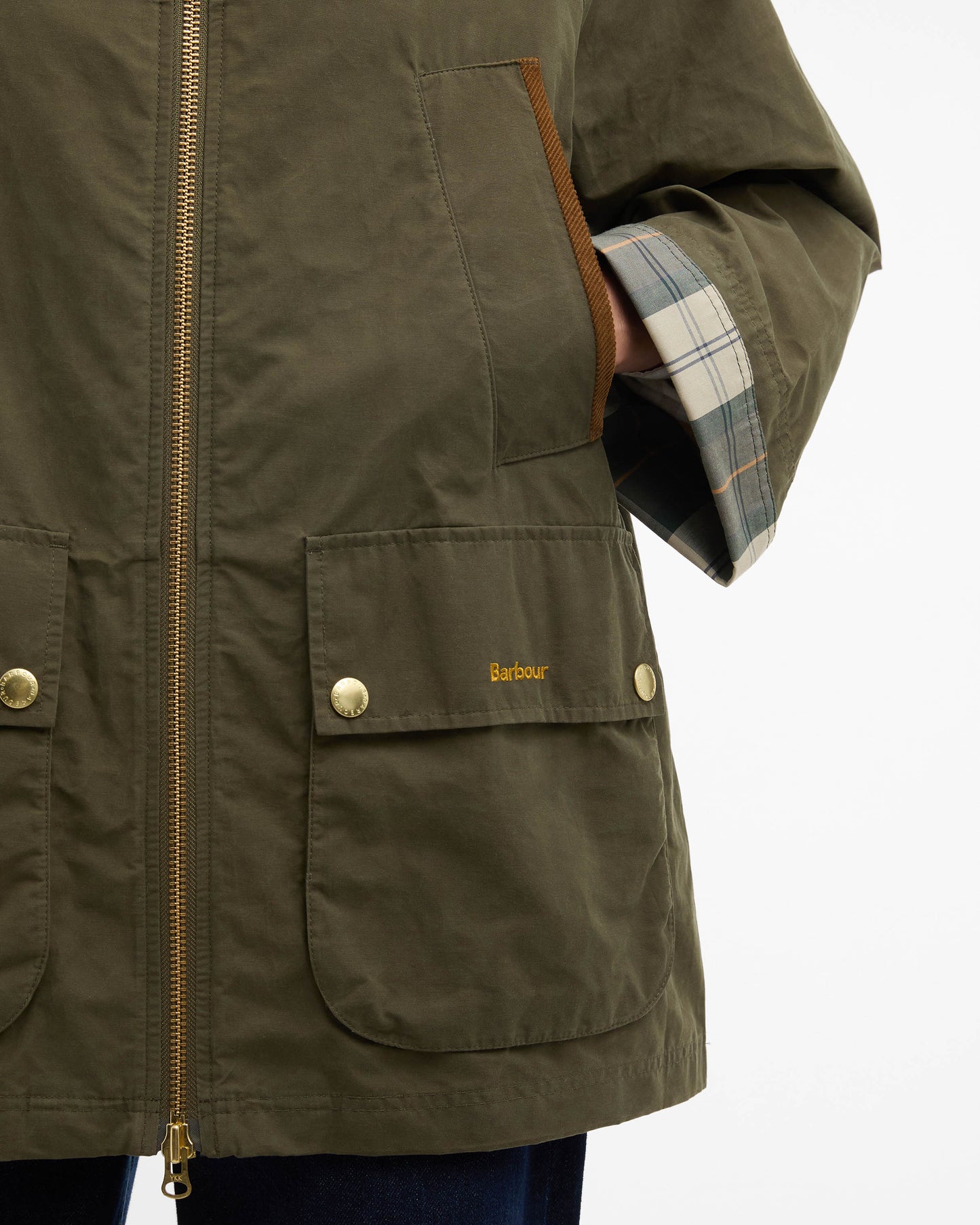 Barbour Icons Bedale Womens Showerproof Jacket - Ivy Green/Ancient | CHO | Designer Womens Rain Coats
