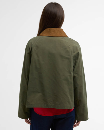 Barbour Icons Spey Womens Showerproof Jacket - Ivy Green/Ancient | CHO | Designer Womens Rain Coats