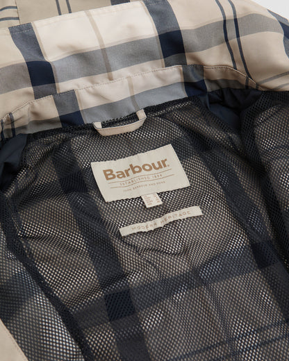 Barbour Ballina Check Womens Showerproof Jacket - Dress Navy Tartan | CHO | Designer Womens Rain Coats