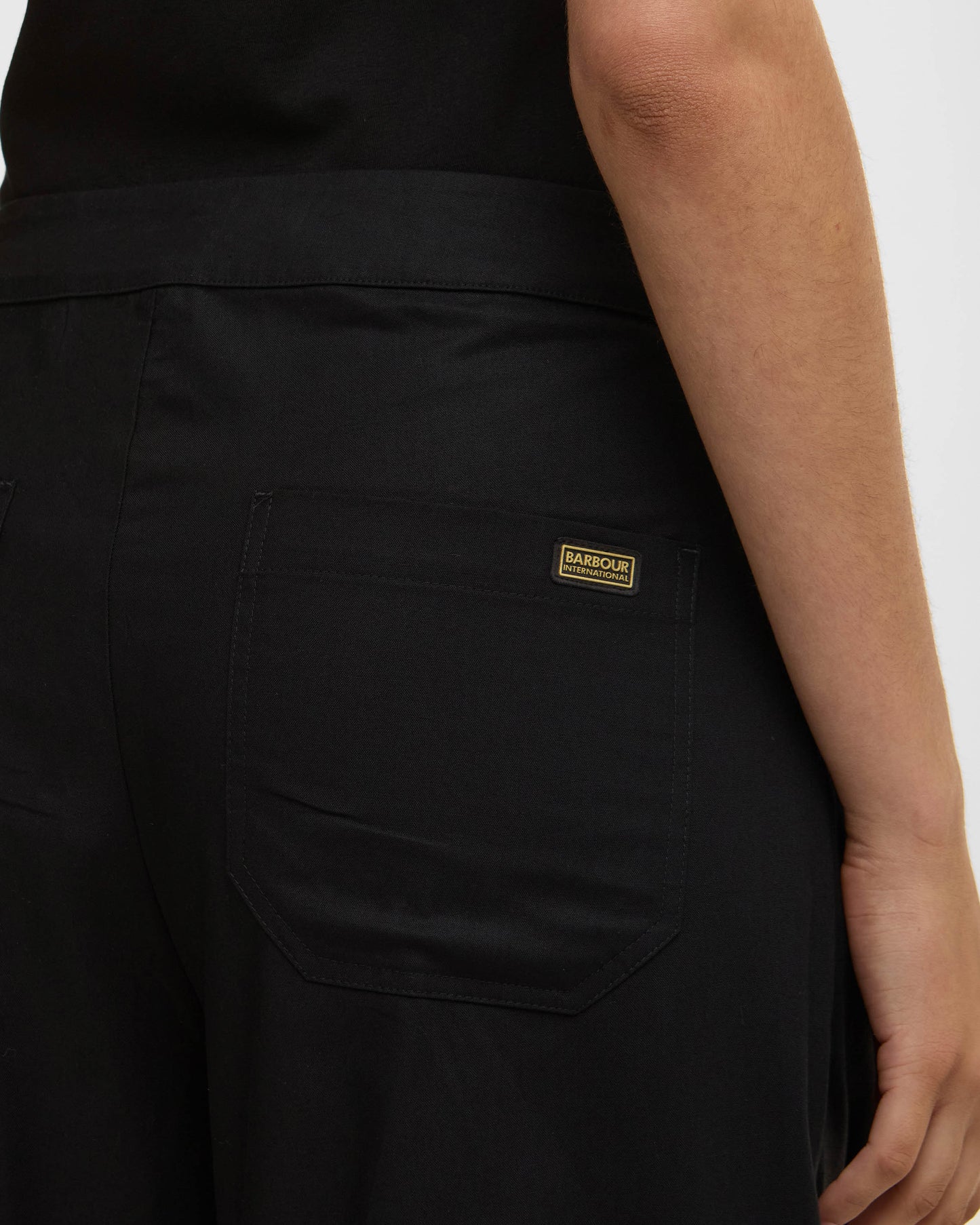 Barbour International Alexis Womens Wide Leg Trousers - Black | CHO | Designer Womens Trousers