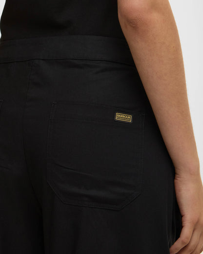 Barbour International Alexis Womens Wide Leg Trousers - Black | CHO | Designer Womens Trousers