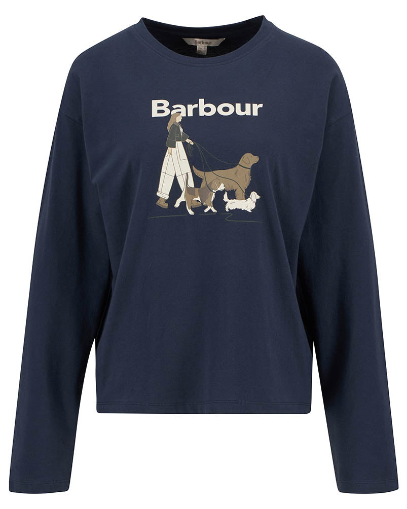 Barbour Woodhouse Womens Long Sleeve T-Shirt - Navy