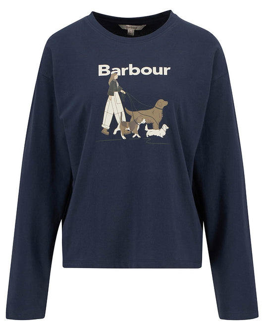Barbour Woodhouse Womens Long Sleeve T-Shirt - Navy