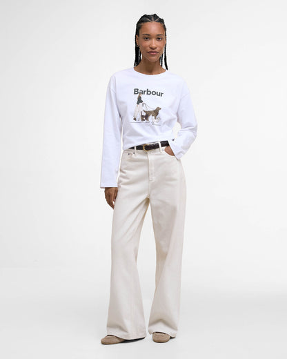 Barbour Woodhouse Womens Long Sleeve T-Shirt - White