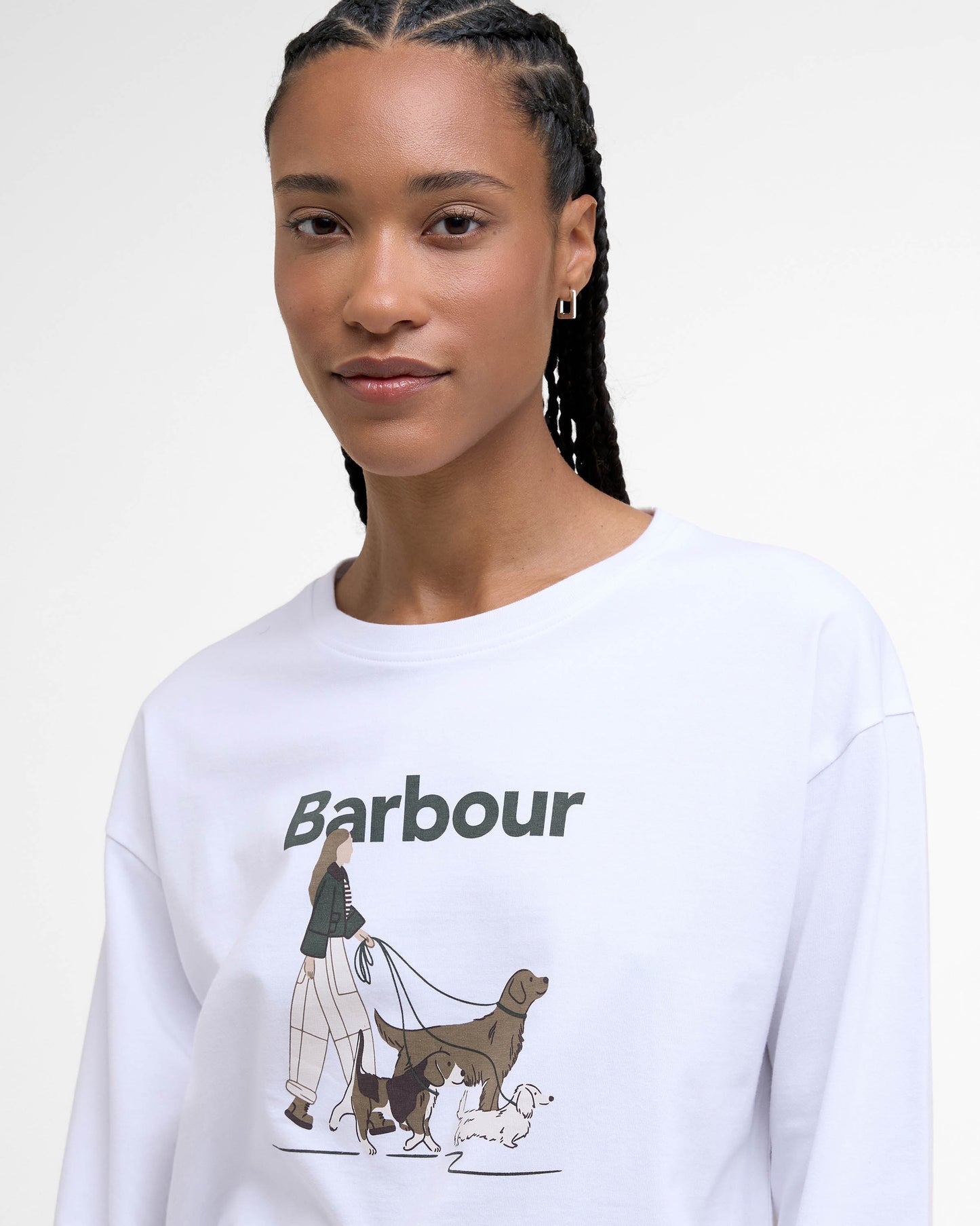 Barbour Woodhouse Womens Long Sleeve T-Shirt - White