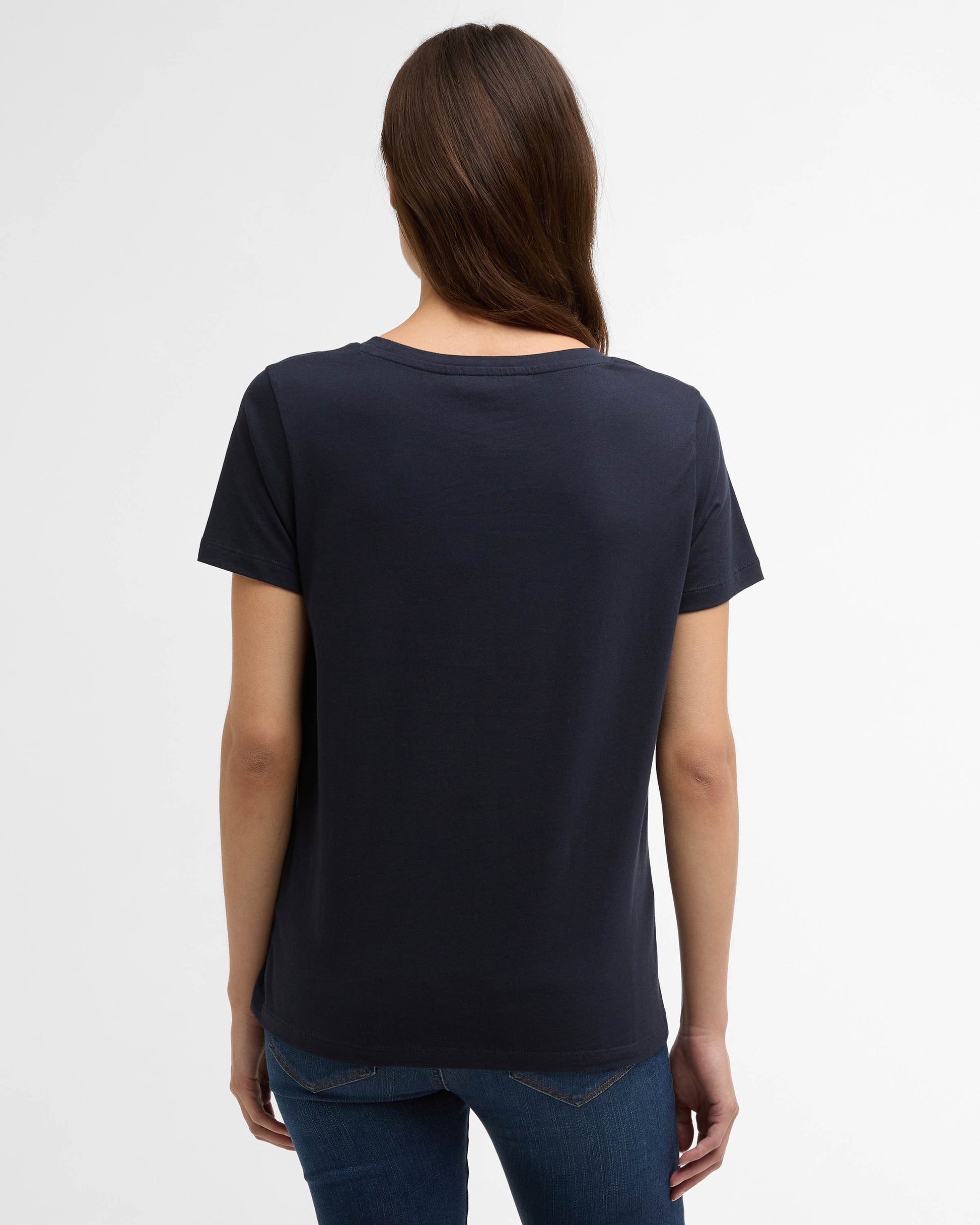 Barbour Brambles Womens T-Shirt - Navy | CHO | Designer Womens T-Shirts