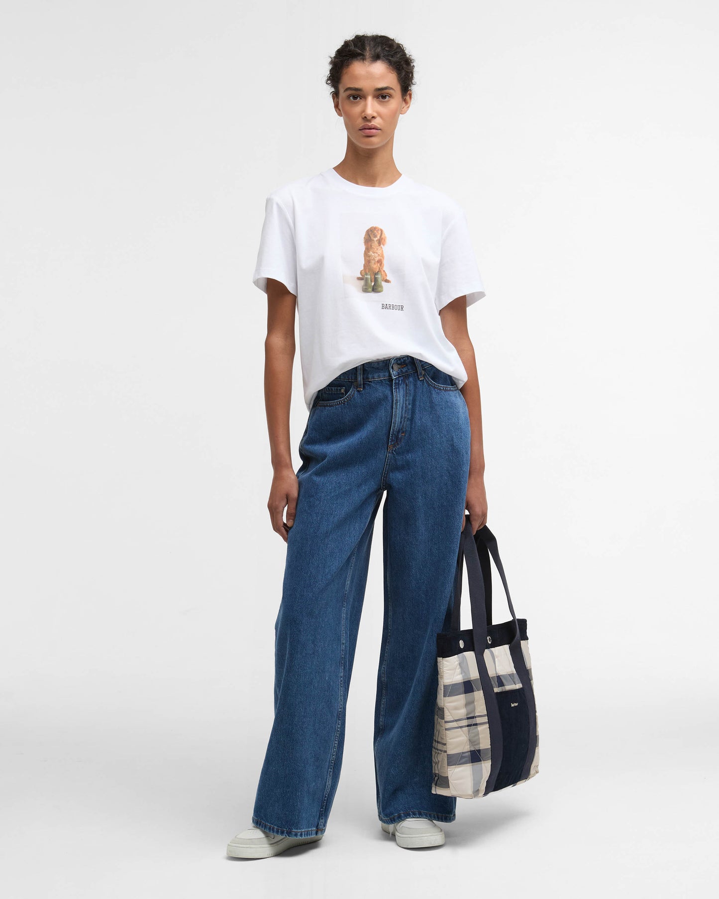 Barbour Bedale Womens T-Shirt - White | CHO | Designer Womens T-Shirts
