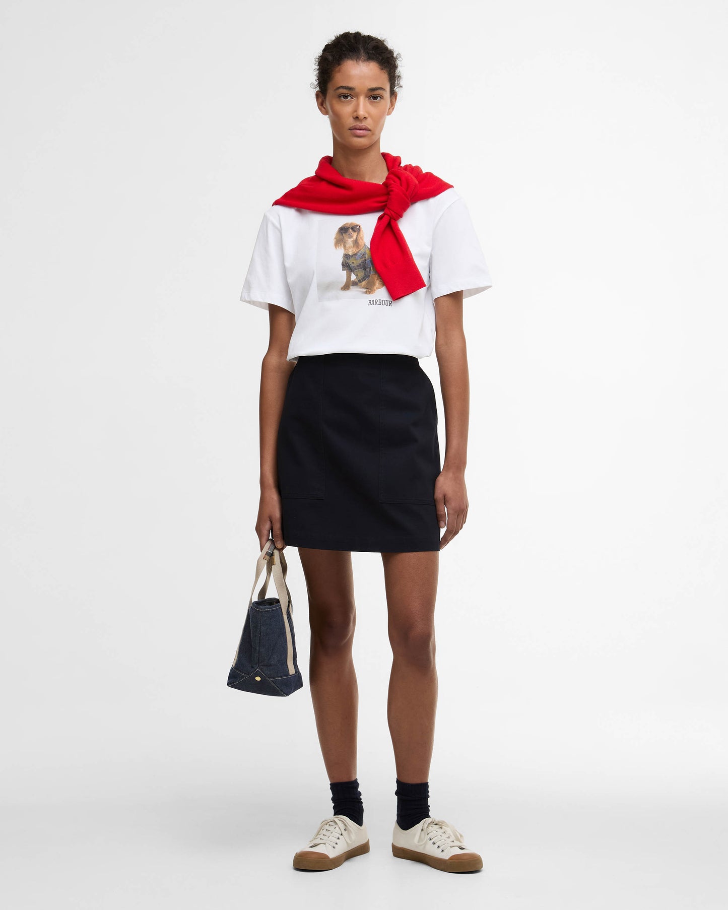 Barbour Marine Womens T-Shirt - White | CHO | Designer Womens T-Shirts