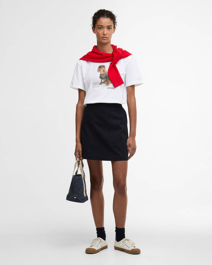 Barbour Marine Womens T-Shirt - White | CHO | Designer Womens T-Shirts
