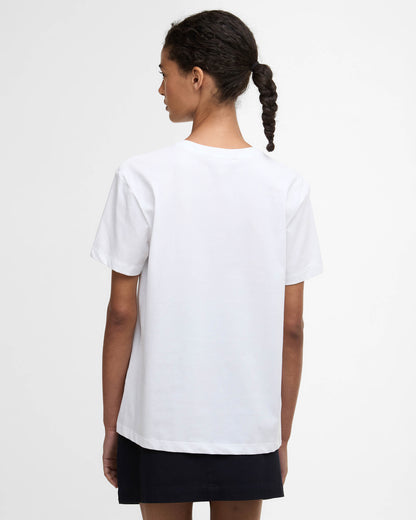 Barbour Marine Womens T-Shirt - White | CHO | Designer Womens T-Shirts