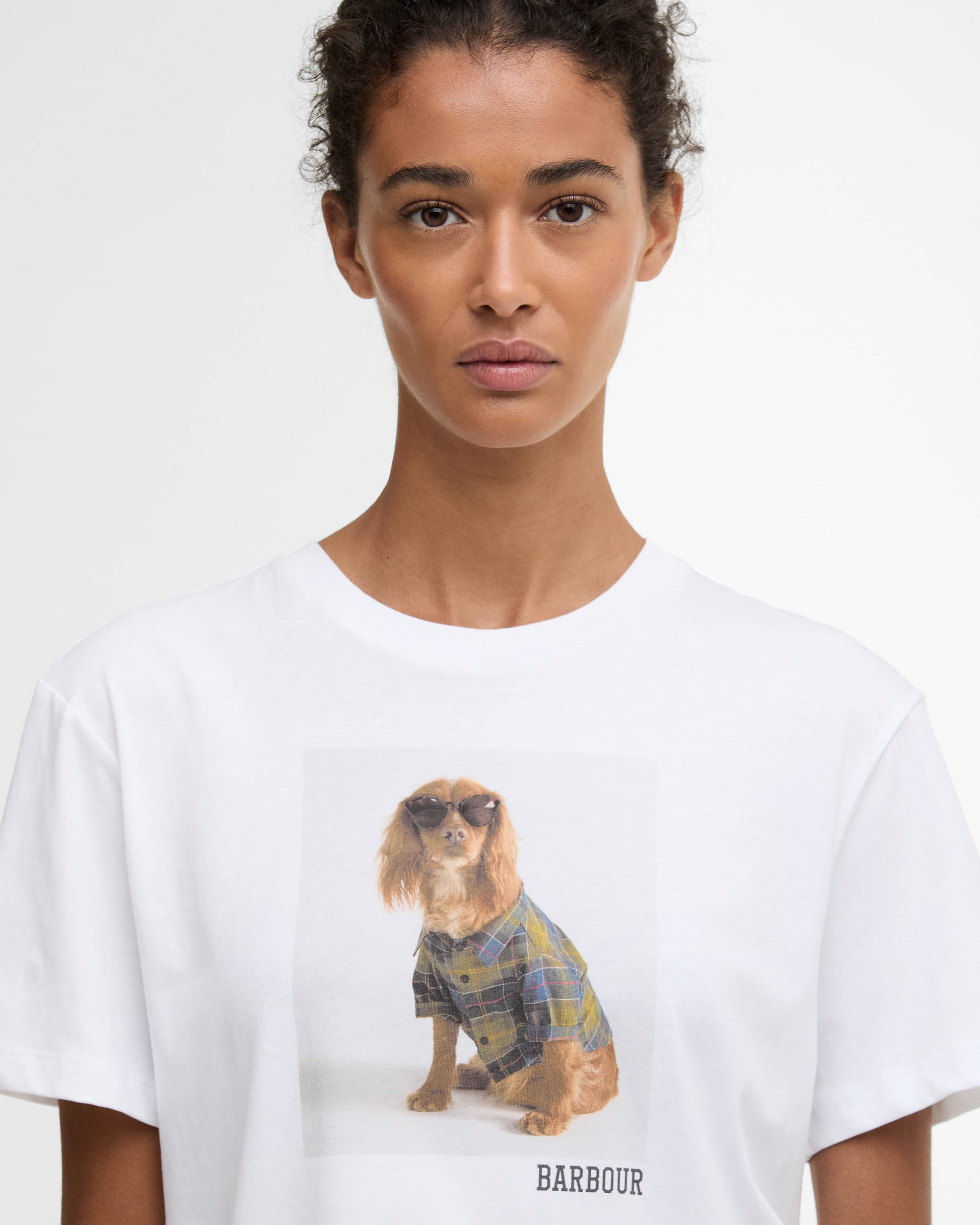 Barbour Marine Womens T-Shirt - White | CHO | Designer Womens T-Shirts
