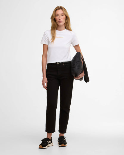 Barbour International Devin Womens T-Shirt - White | CHO | Designer Womens T-Shirts