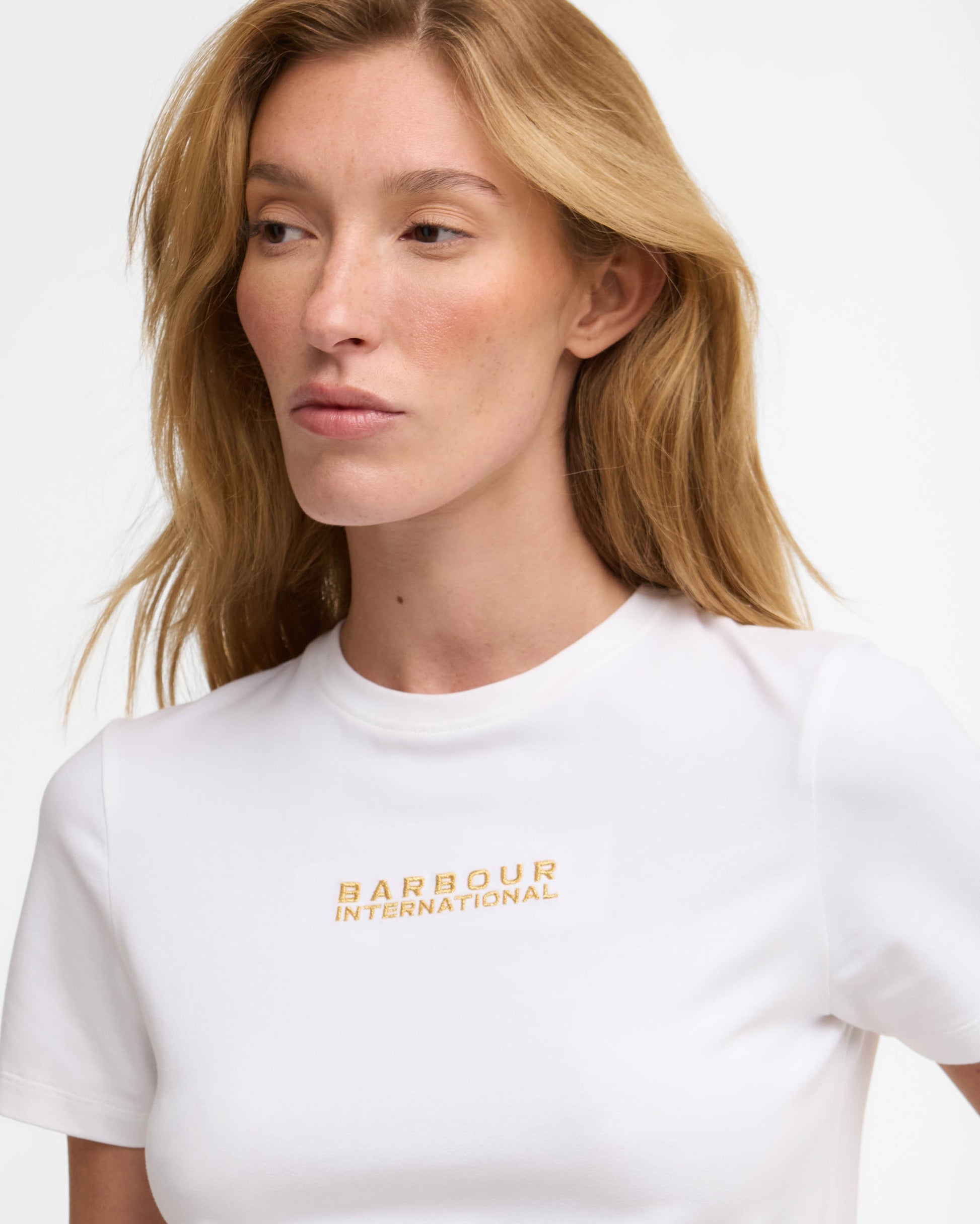 Barbour International Devin Womens T-Shirt - White | CHO | Designer Womens T-Shirts