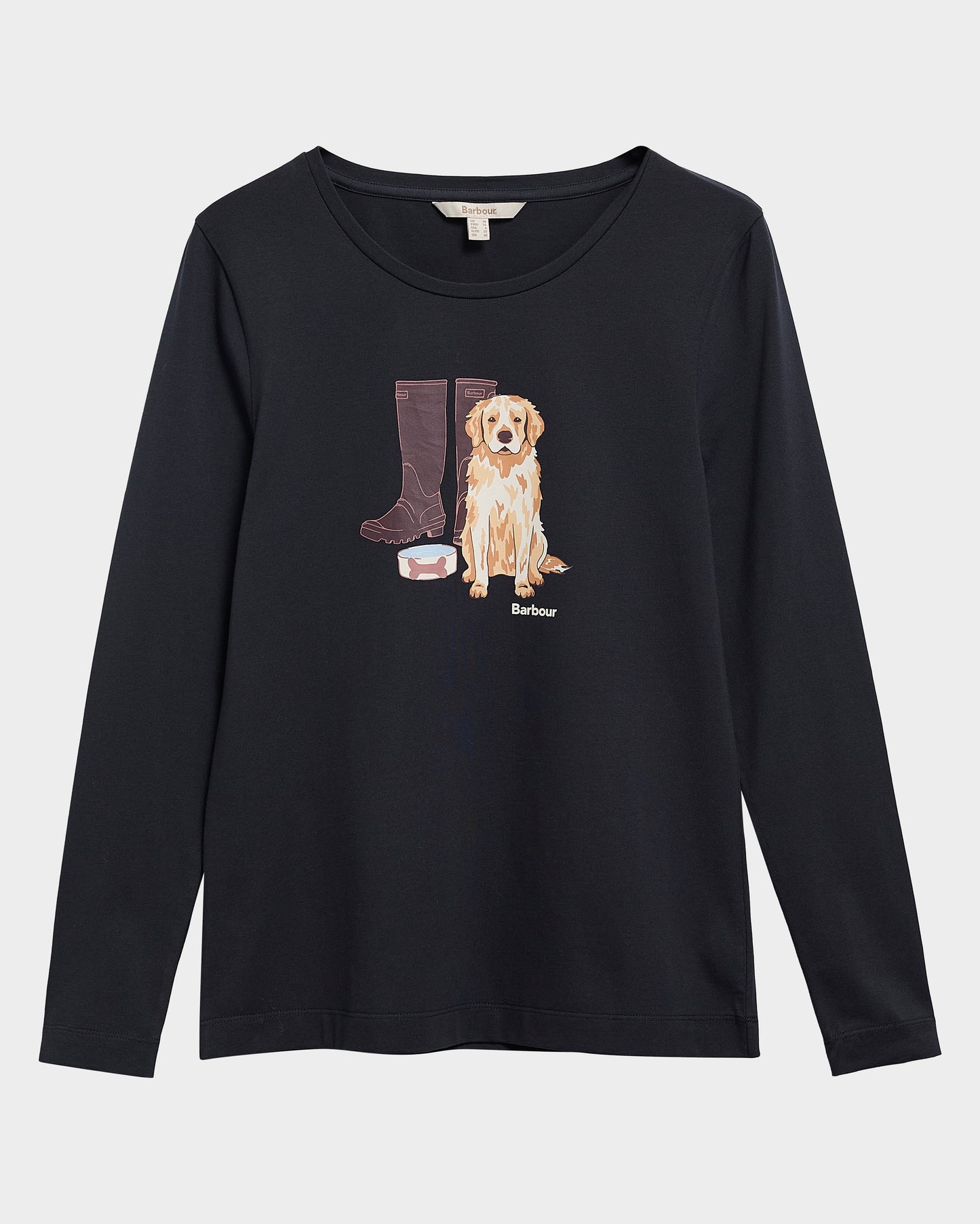 Barbour Hedley Womens Long Sleeve T - Shirt - Dark Navy | CHO | Designer Womens Long Sleeve T - Shirts