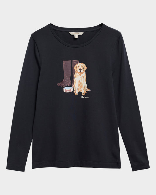Barbour Hedley Womens Long Sleeve T-Shirt - Dark Navy
