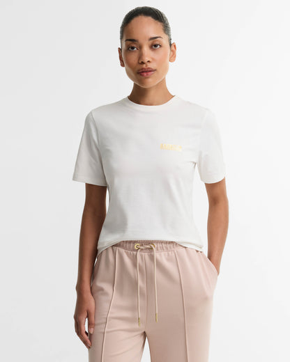 Barbour International Colletta Womens T - Shirt - Off White | CHO | Designer Womens Short Sleeve T - Shirts