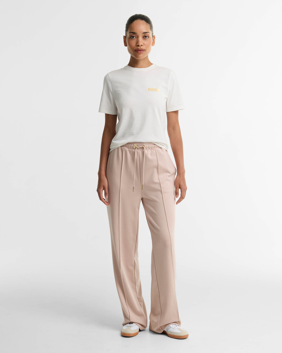 Barbour International Colletta Womens T - Shirt - Off White | CHO | Designer Womens Short Sleeve T - Shirts