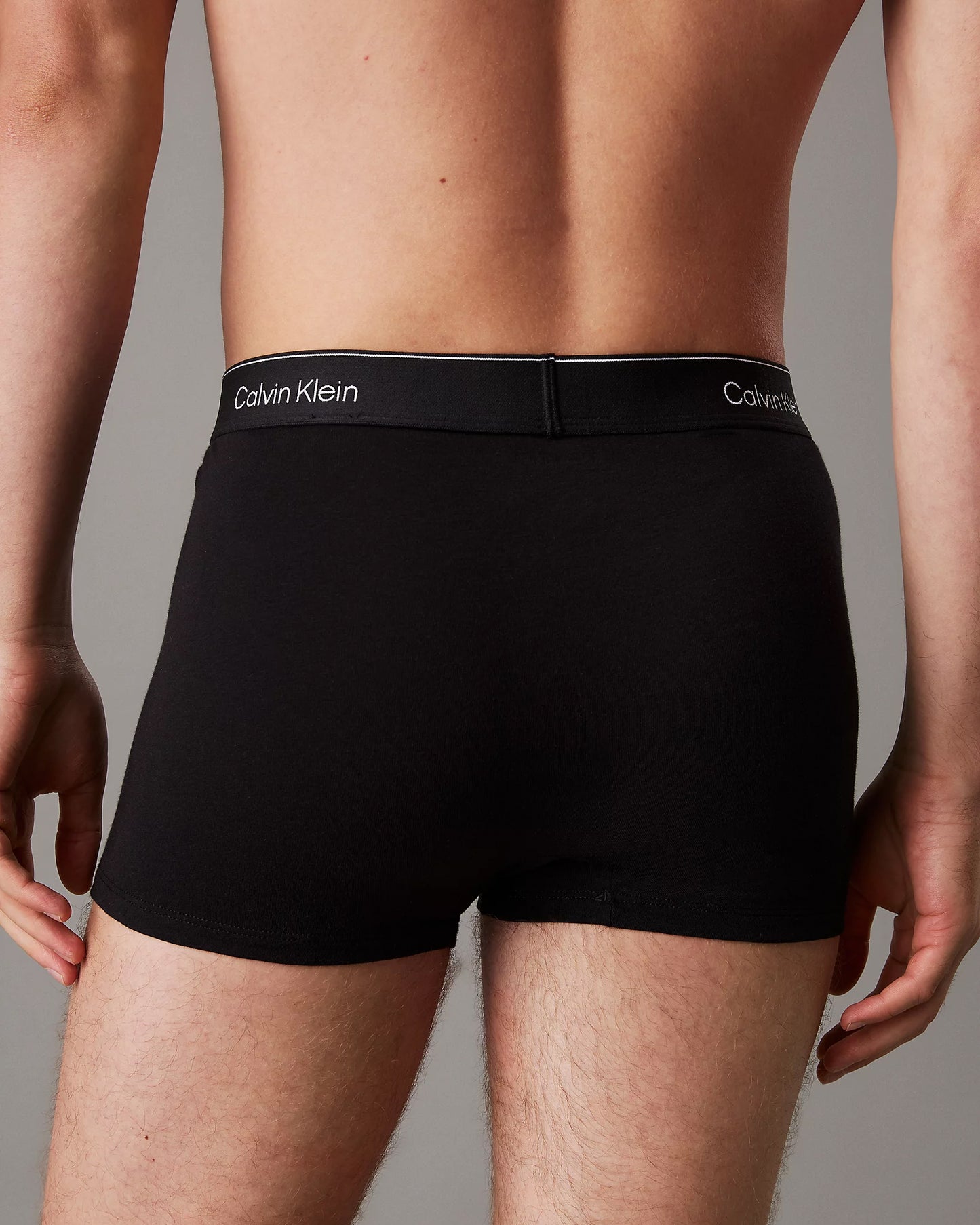 Calvin Klein 3 Pack Icon Cotton Stretch Mens Relaxed Fit Trunks - Black/Black/Black