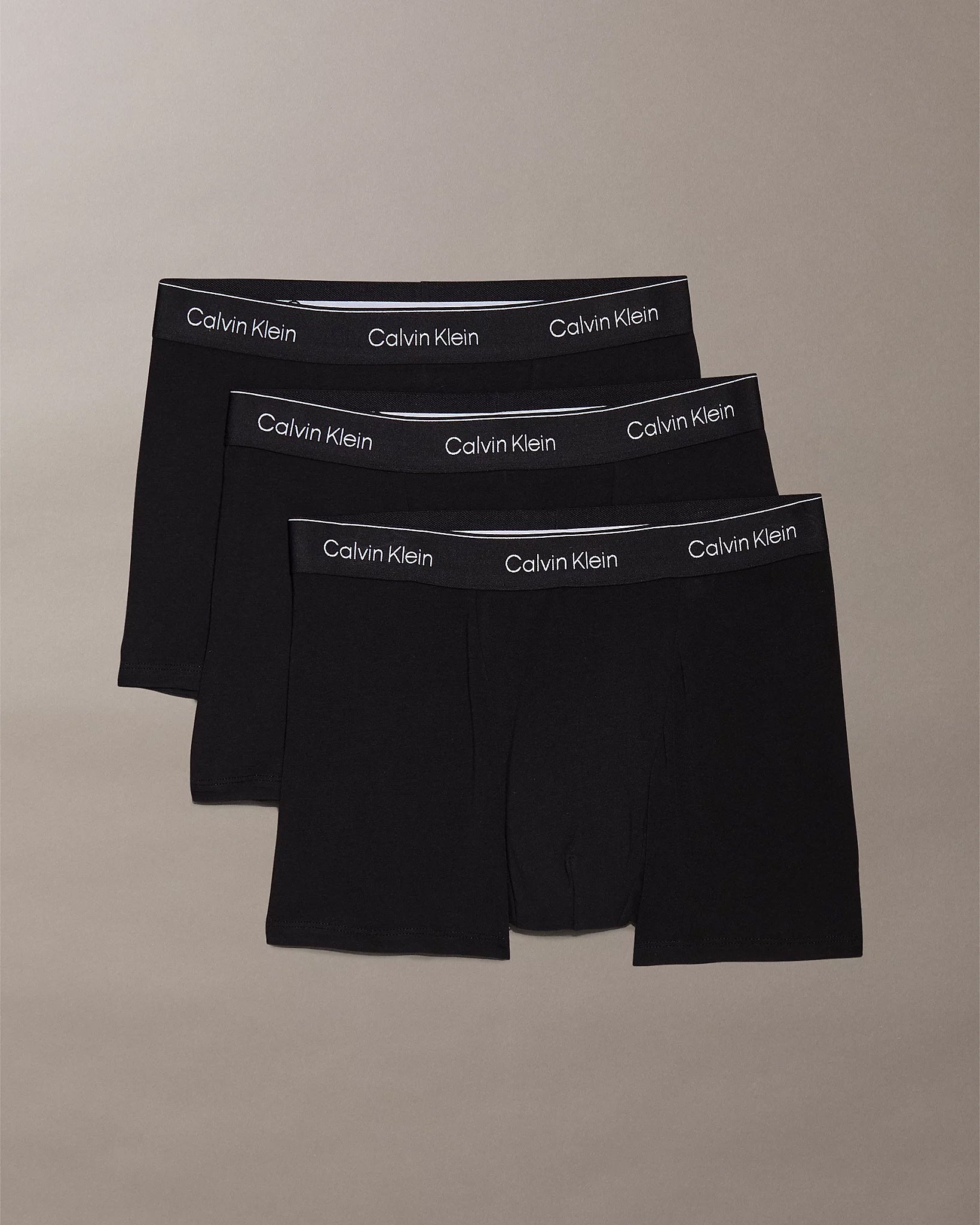 Three pairs of black Calvin Klein trunks