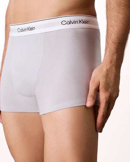 Calvin Klein 3 Pack Icon Mens Relaxed Fit Trunks - Black/Goji Berry/Harbor Mist