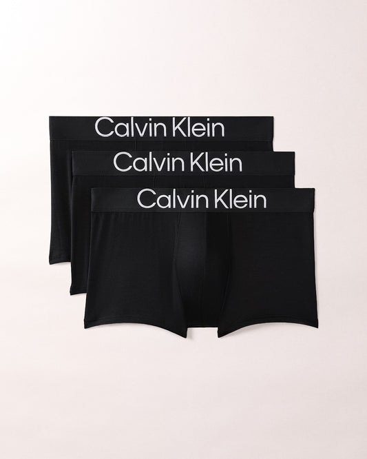 Calvin Klein 3 Pack Ultra Soft Lyocell Mens Trunks - Black | CHO | Designer Mens Underwear