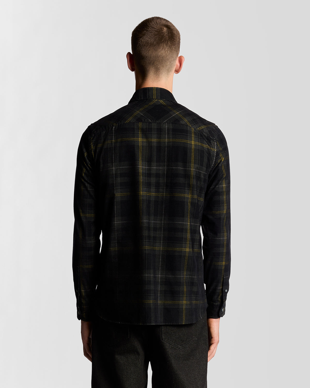 Lyle & Scott Tartan Corduroy Shirt - Z865 Jet Black