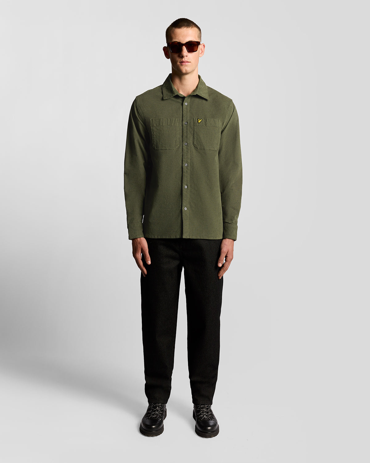 Lyle & Scott Corduroy Shirt - X848 Deep Depths