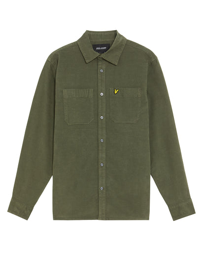 Lyle & Scott Corduroy Shirt - X848 Deep Depths