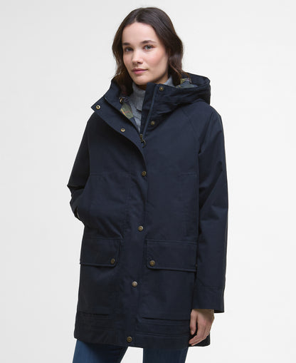 Barbour Winter Beadnell Womens Waterproof Jacket - Deep Navy/Classic | CHO | Designer Womens Coats & Jackets