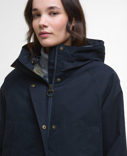 Barbour Winter Beadnell Womens Waterproof Jacket - Deep Navy/Classic | CHO | Designer Womens Coats & Jackets