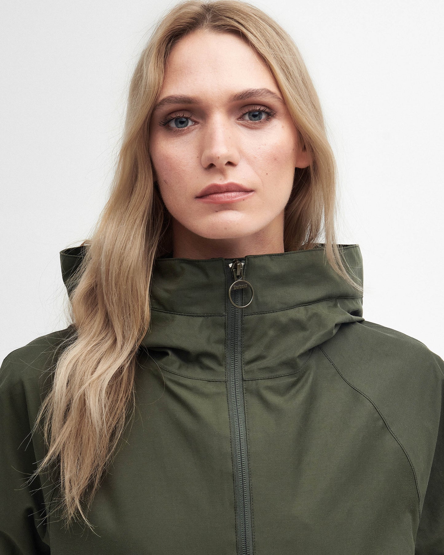 Barbour Heron Womens Waterproof Jacket - Olive | CHO | Designer Womens Rain Coats