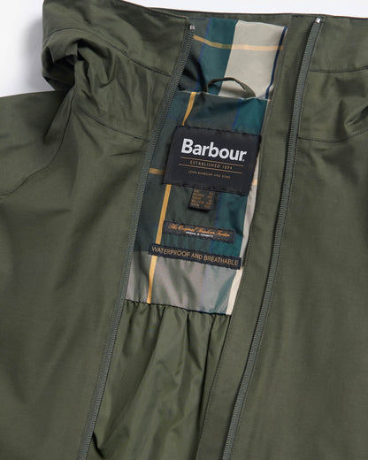 Barbour Heron Womens Waterproof Jacket - Olive | CHO | Designer Womens Rain Coats
