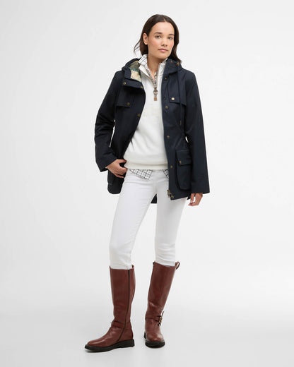 Barbour Maple Womens Waterproof Jacket - Dark Navy/Ancient | CHO | Designer Womens Rain Coats