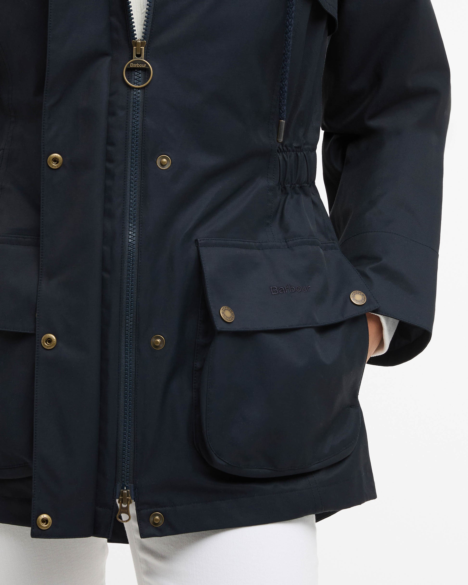 Barbour Maple Womens Waterproof Jacket - Dark Navy/Ancient | CHO | Designer Womens Rain Coats