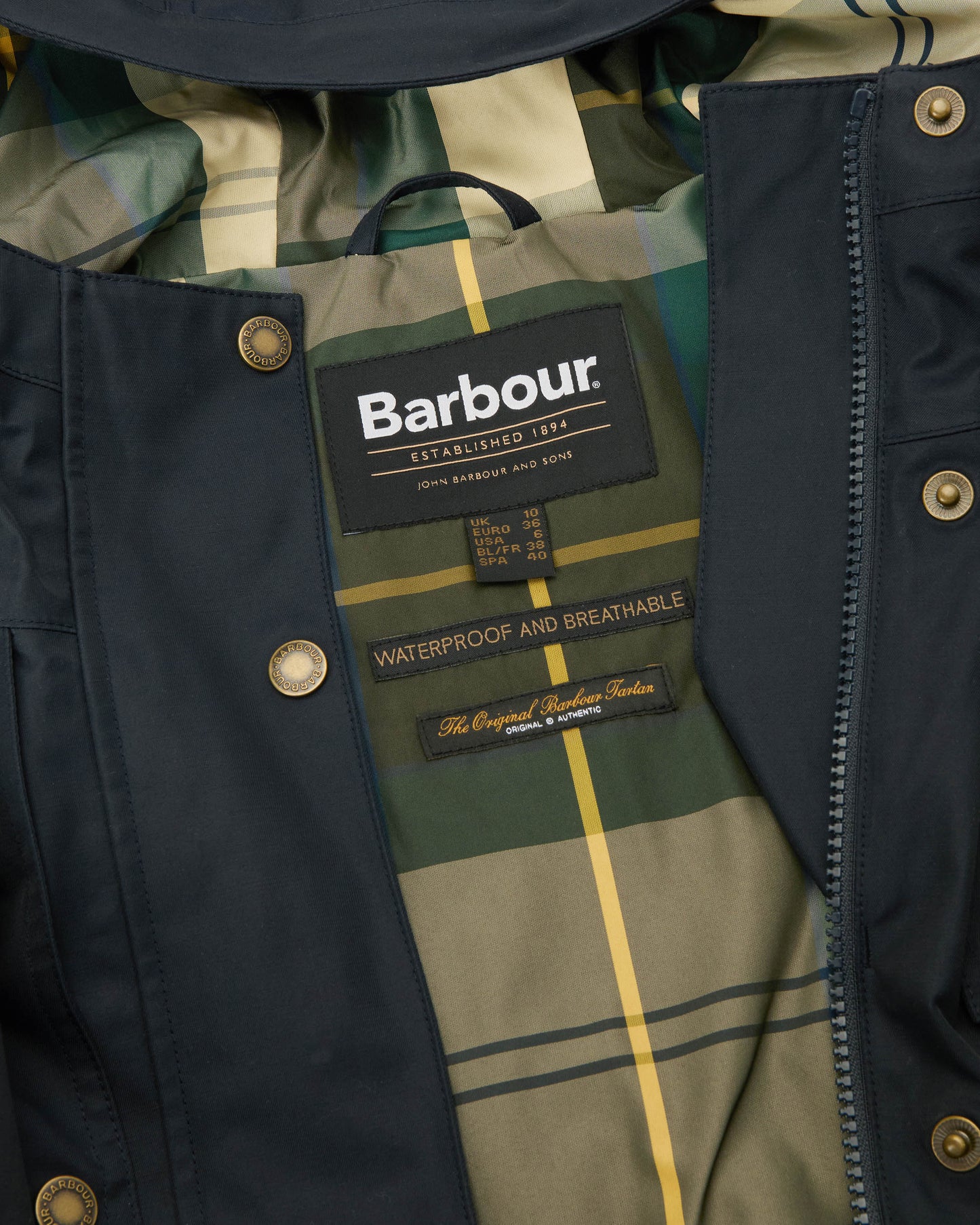 Barbour Maple Womens Waterproof Jacket - Dark Navy/Ancient | CHO | Designer Womens Rain Coats