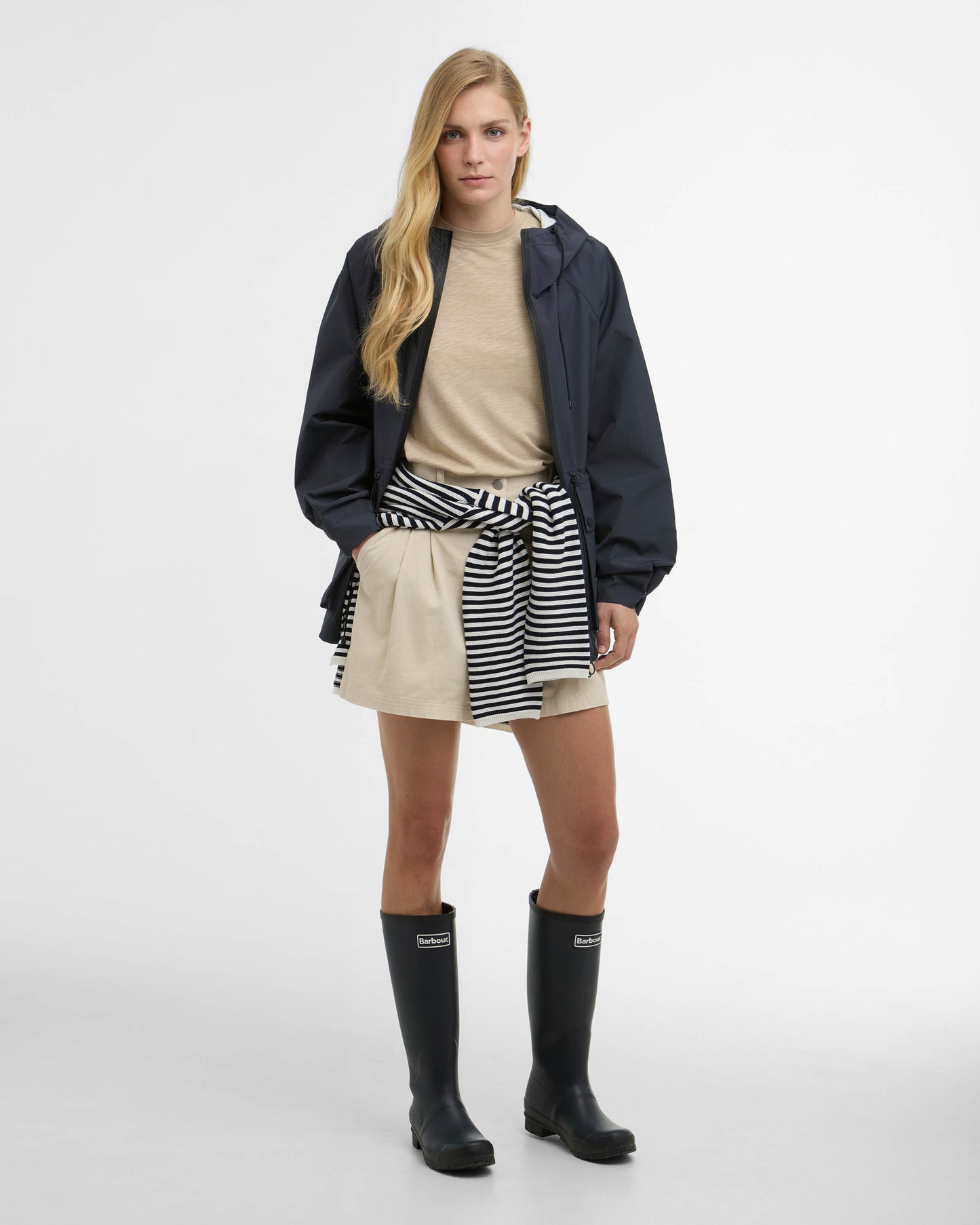 Barbour Dovecragg Womens Waterproof Jacket - Dusk Grey / Fondant | CHO | Designer Womens Rain Coats