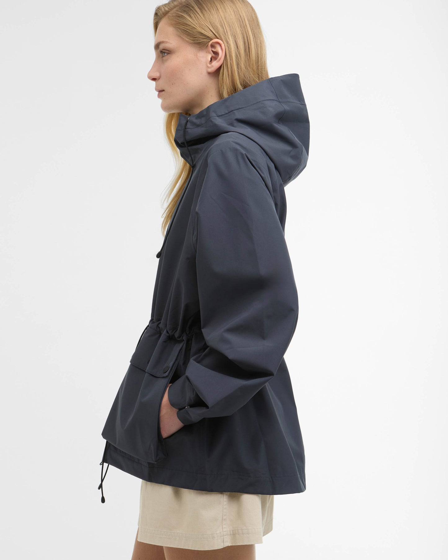 Barbour Dovecragg Womens Waterproof Jacket - Dusk Grey / Fondant | CHO | Designer Womens Rain Coats